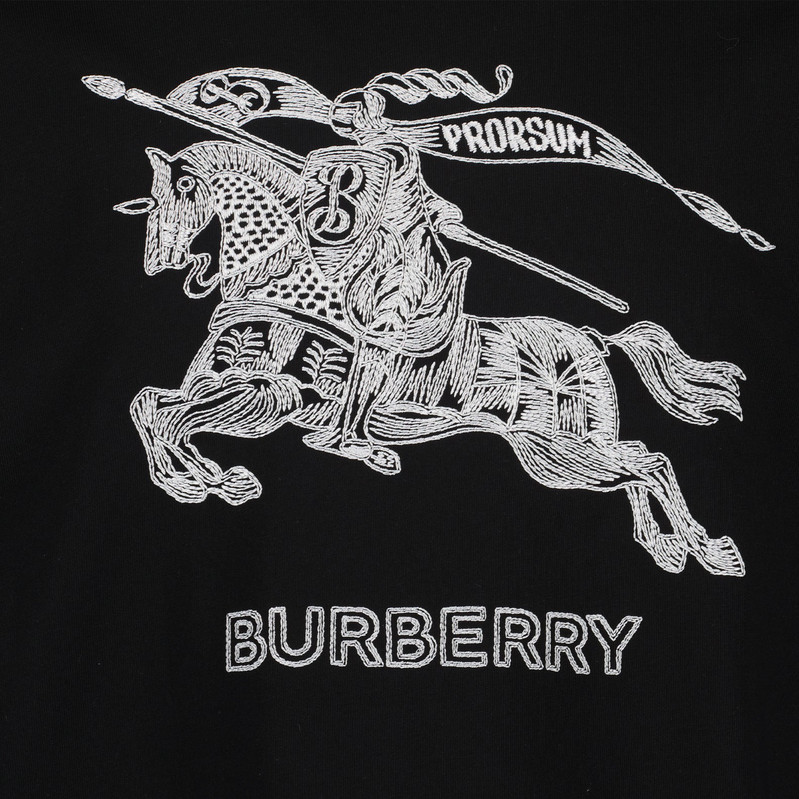 T-shirts T-shirt Cavalier Burberry Noir Homme