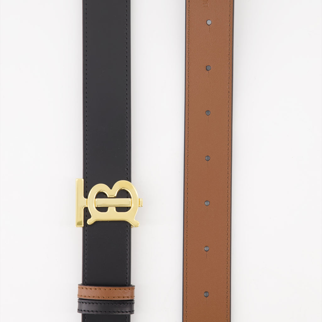 Ceintures Ceinture TB réversible Burberry Noir Femme
