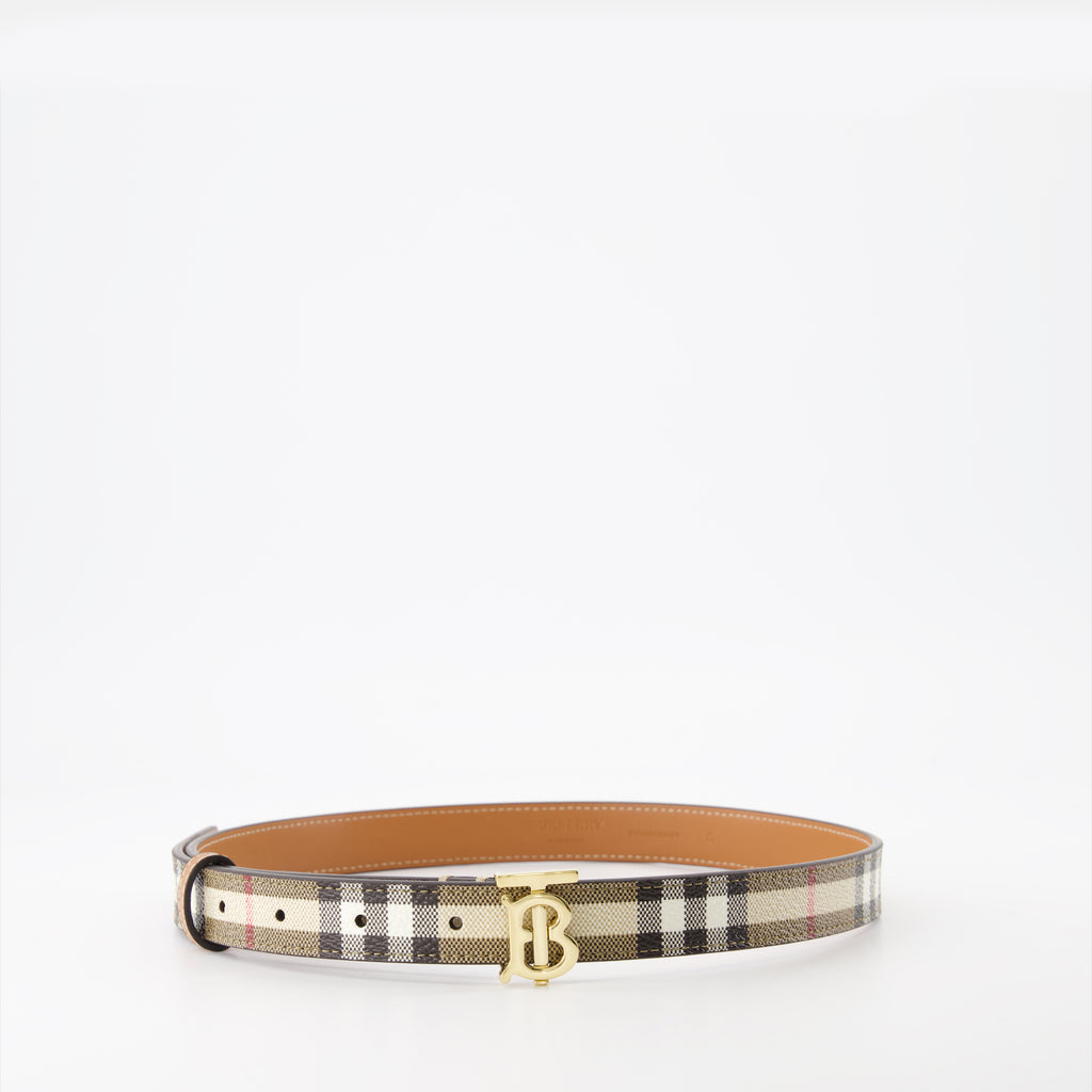 Ceintures Ceinture à carreaux Burberry Beige Femme