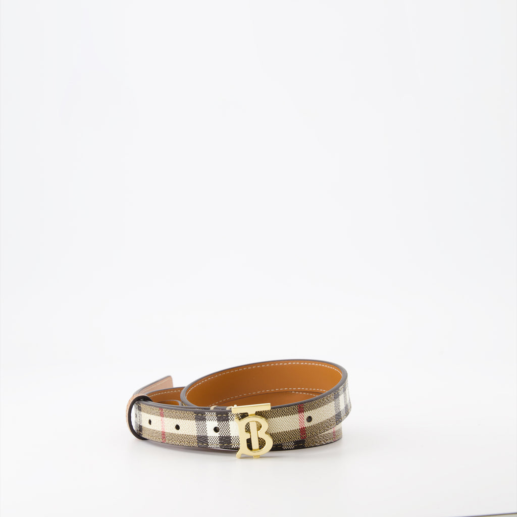 Ceintures Ceinture à carreaux Burberry Beige Femme