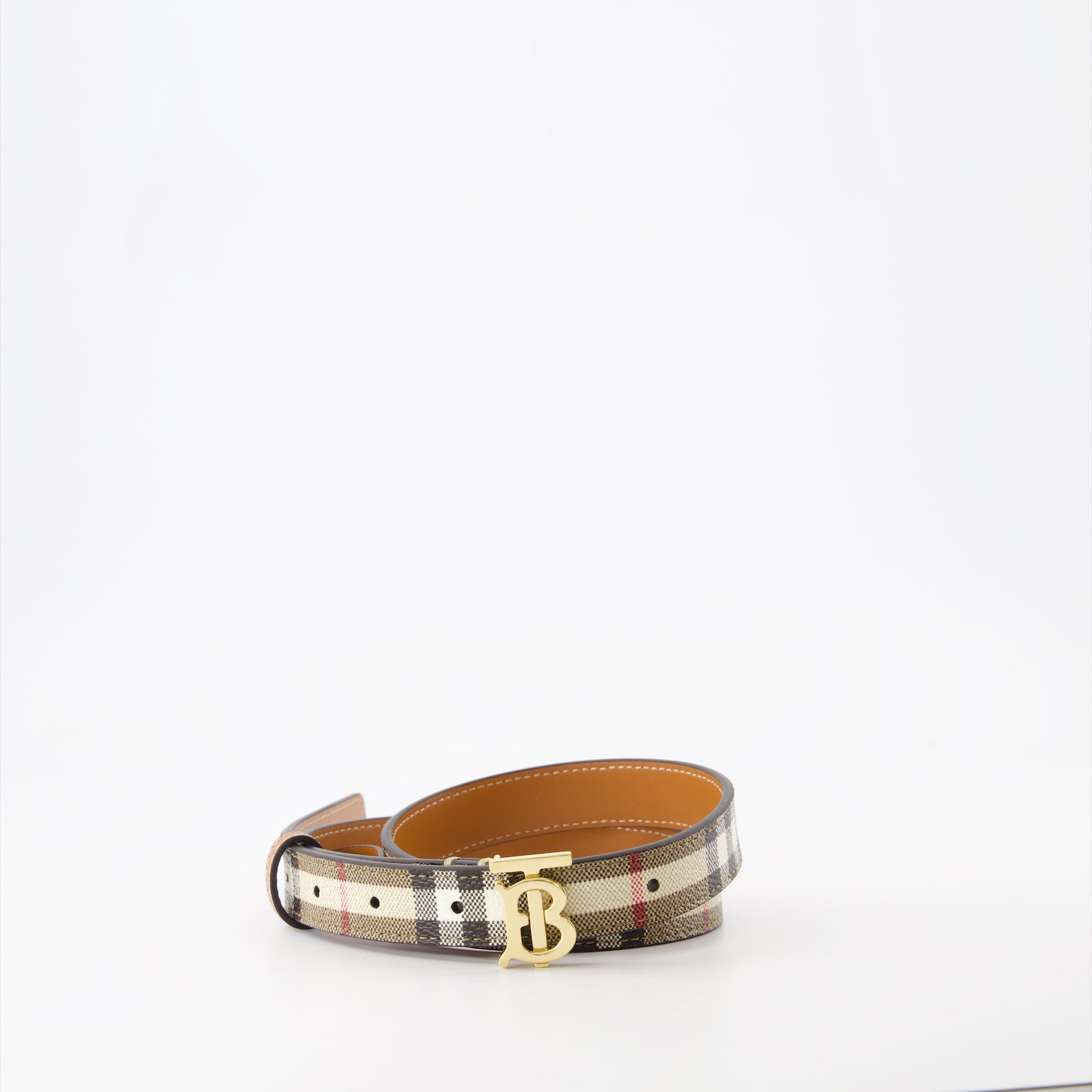 Ceintures Ceinture à carreaux Burberry Beige Femme