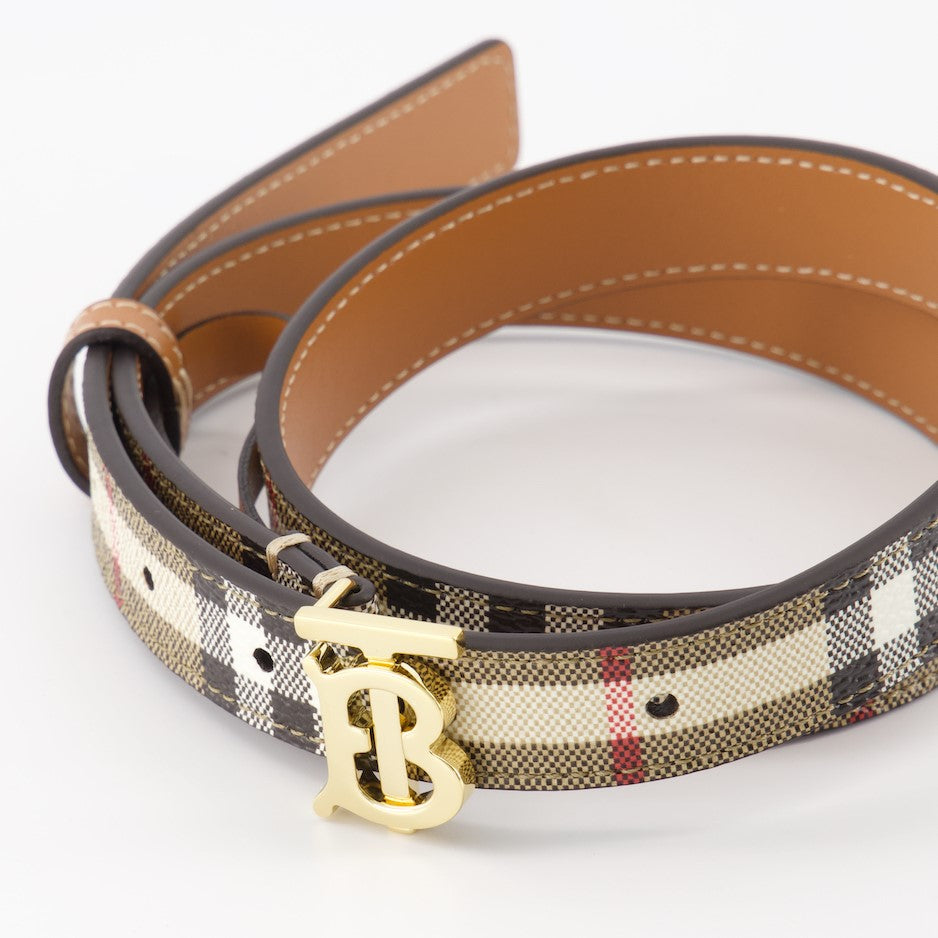 Ceintures Ceinture à carreaux Burberry Beige Femme