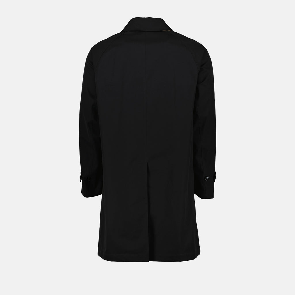 Coats Cotton Trench Burberry Black Man