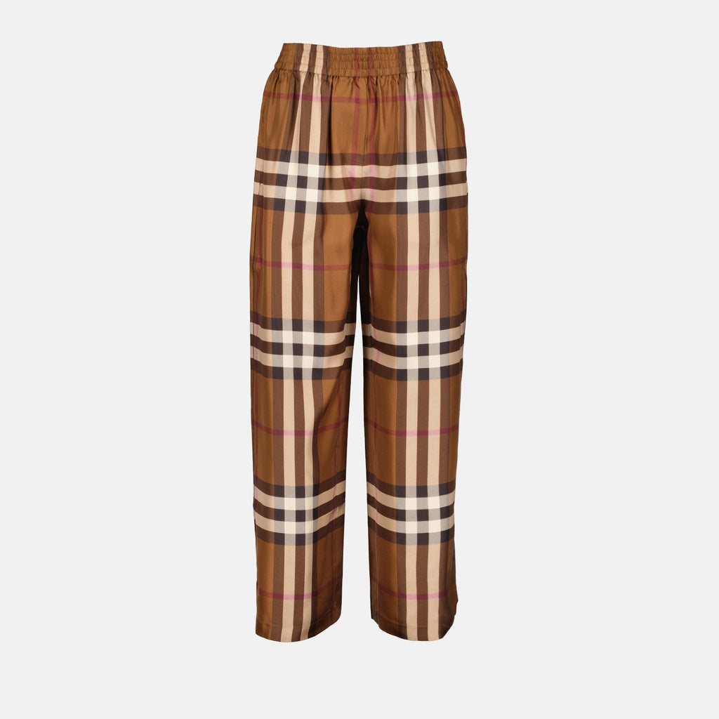 Pants Silk Pants Burberry Brown Women