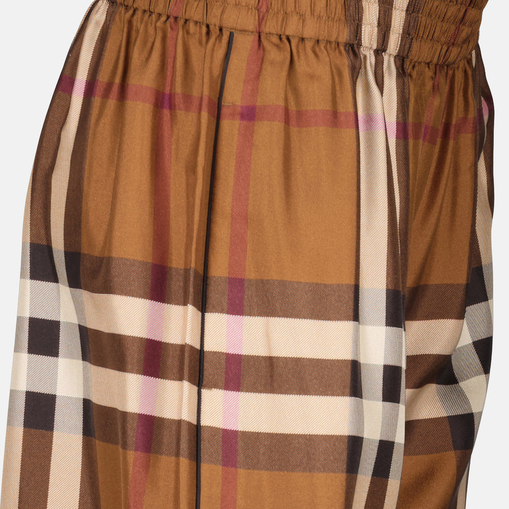 Pants Silk Pants Burberry Brown Women