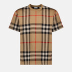 T-shirts T-shirt à carreaux Burberry Beige Homme