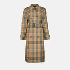 Manteaux Trench-coat à carreaux Burberry Beige Femme