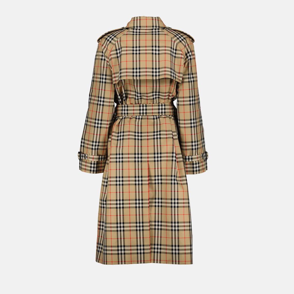 Manteaux Trench-coat à carreaux Burberry Beige Femme