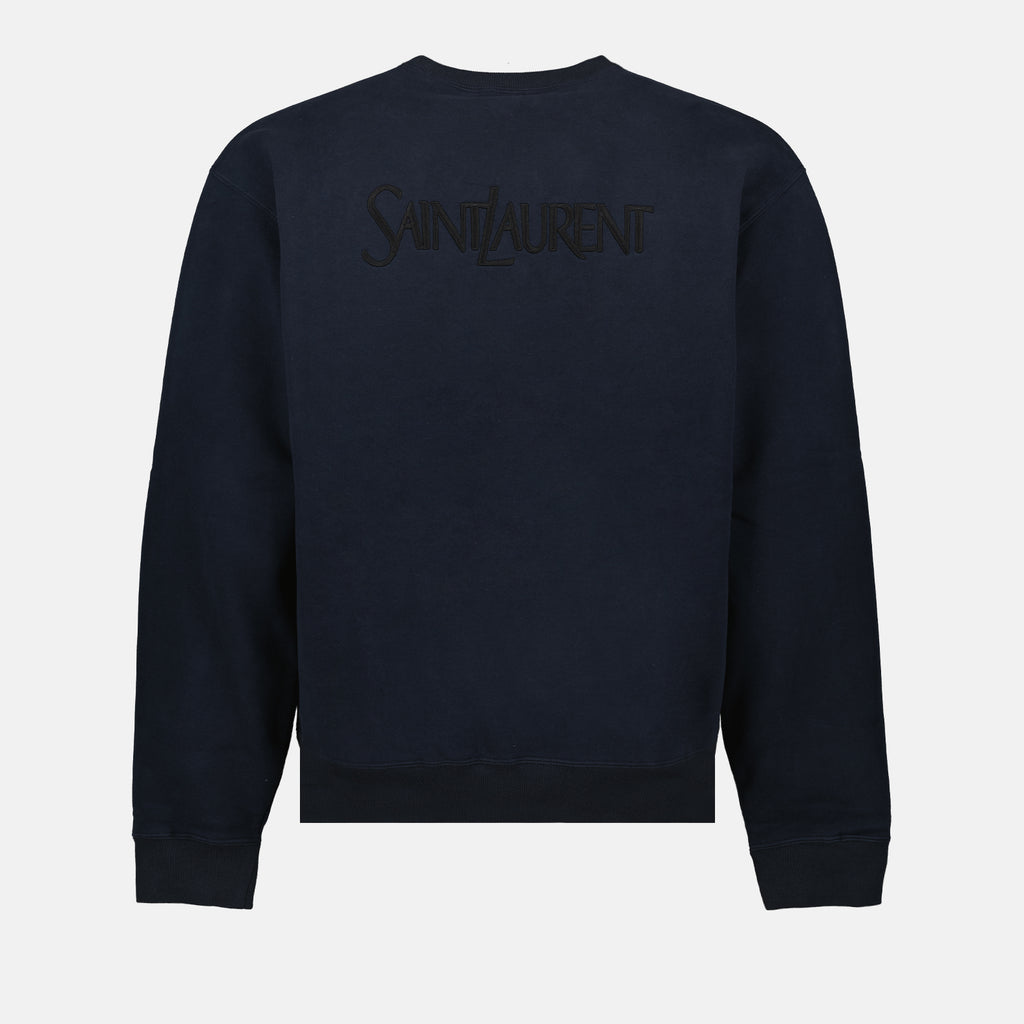 Sweatshirts Sweatshirt à logo Saint Laurent Bleu foncé Homme