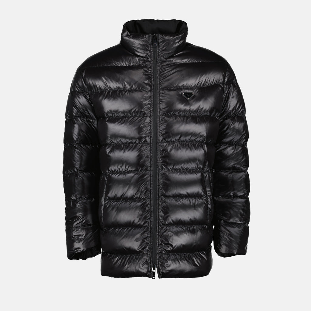 Coats Reversible Re-Nylon Jacket Prada Black Man