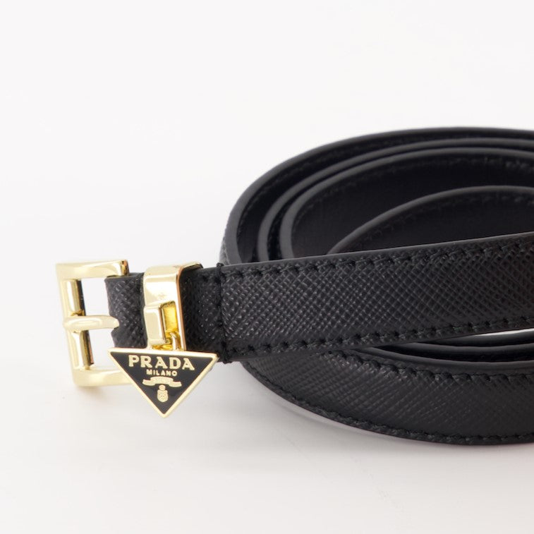 Belts Saffiano Belt Prada Black Women