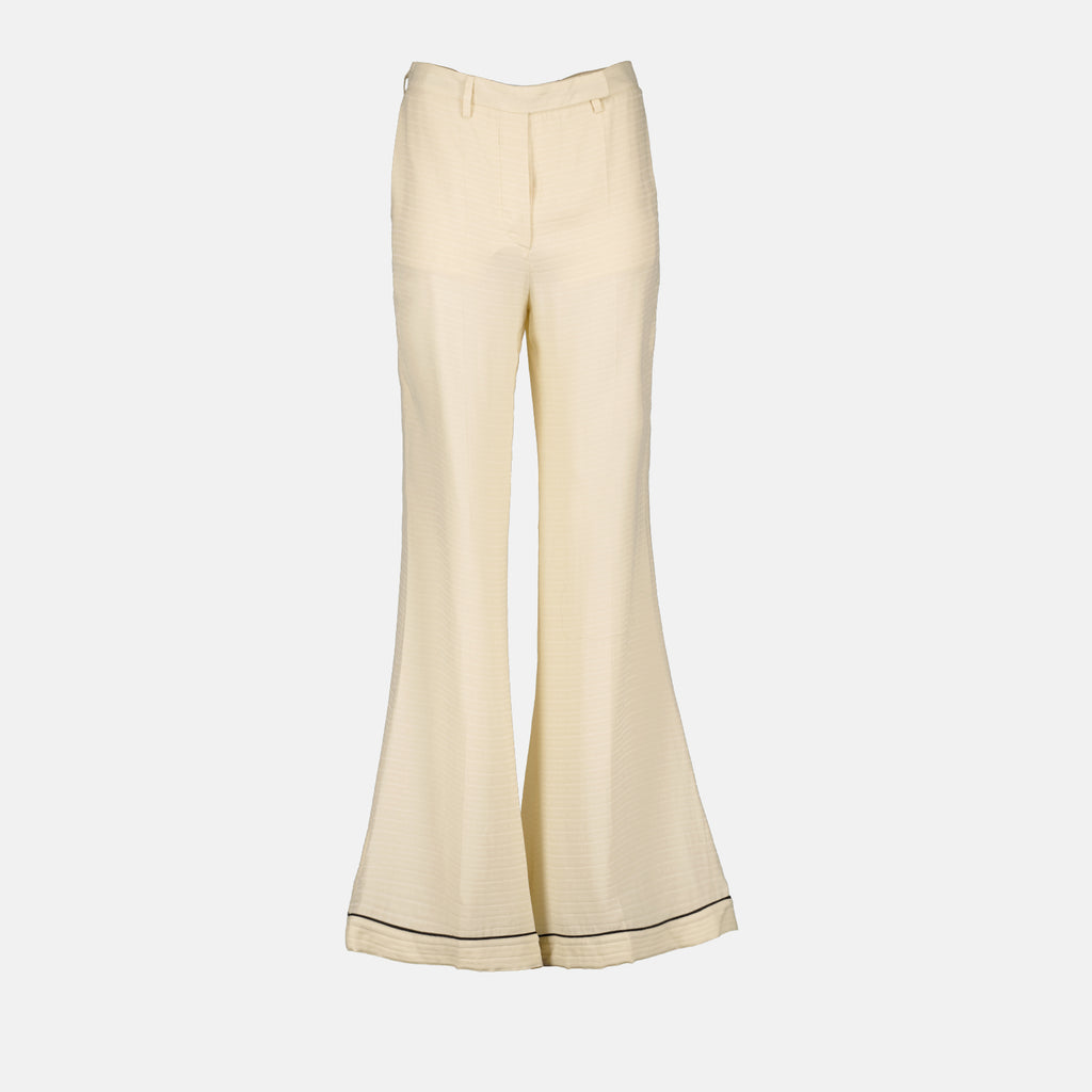 Pantaloni Pantaloni in Seta Prada Beige Femme