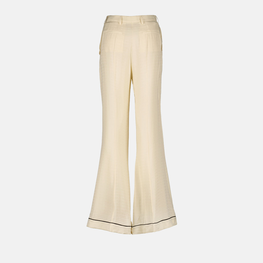 Pantaloni Pantaloni in Seta Prada Beige Femme