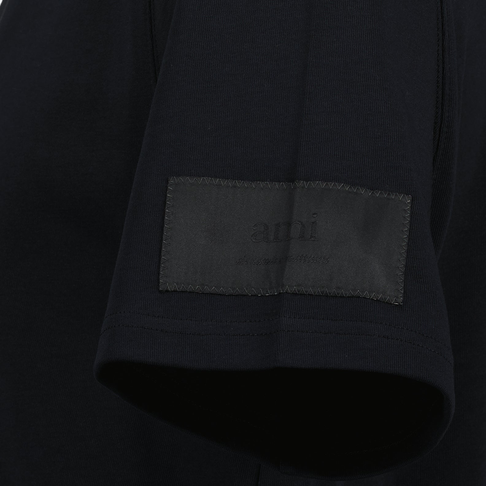 T-shirt T-shirt à étiquette logo Ami PARIS Nero Unisex