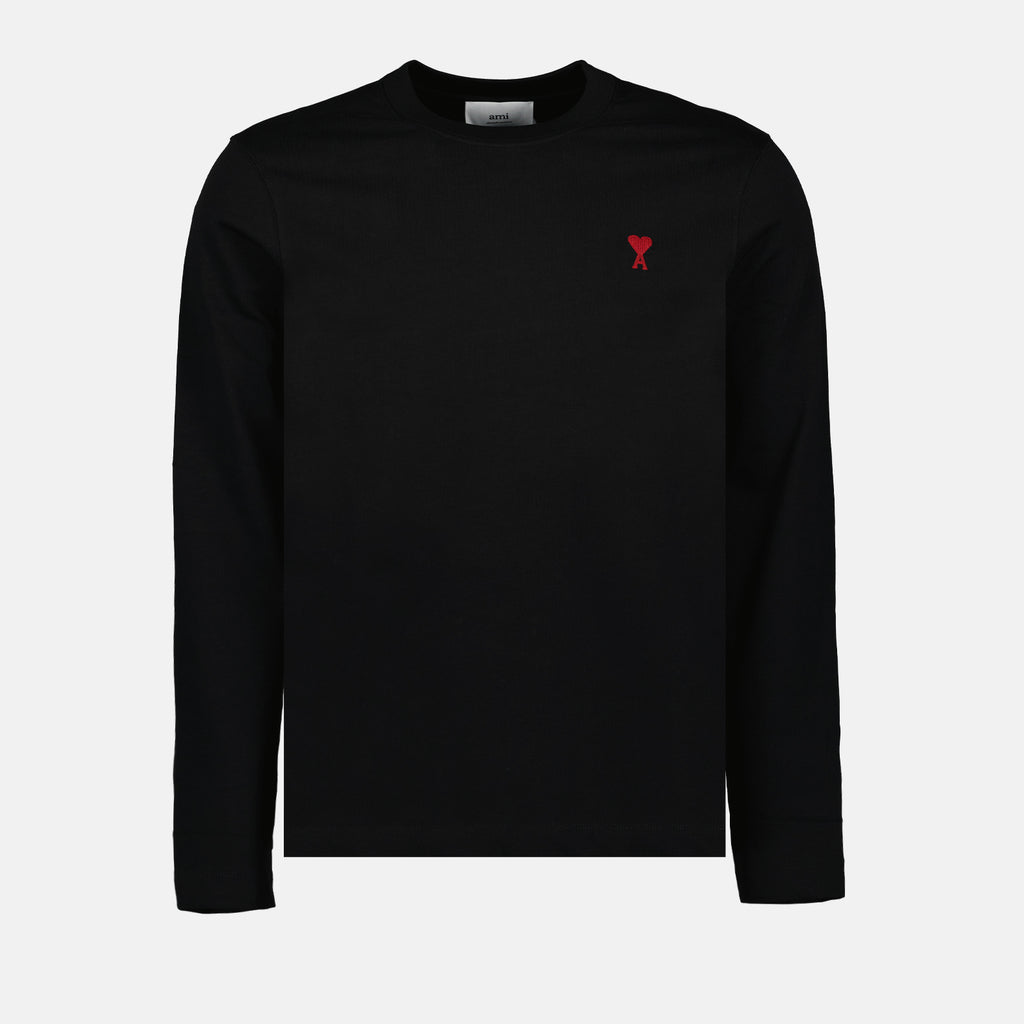 T-shirts Long Sleeve T-shirt Ami PARIS Black Unisex