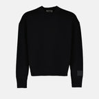 Sweatshirts Sweatshirt à étiquette logo Ami PARIS Noir Unisexe