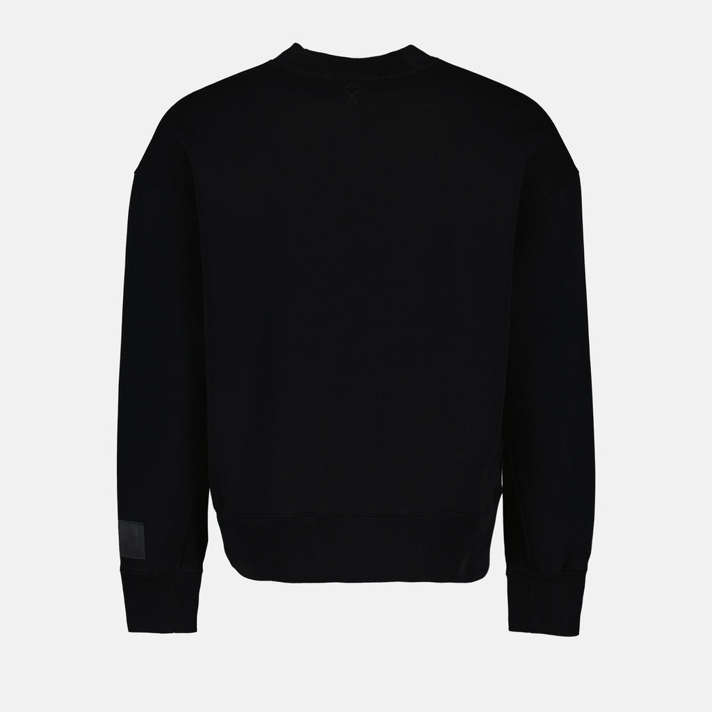 Sweatshirts Sweatshirt à étiquette logo Ami PARIS Noir Unisexe