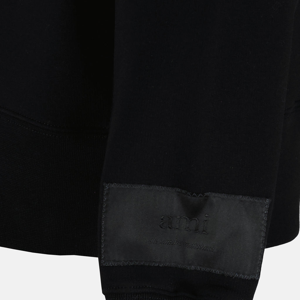 Sweatshirts Sweatshirt à étiquette logo Ami PARIS Noir Unisexe