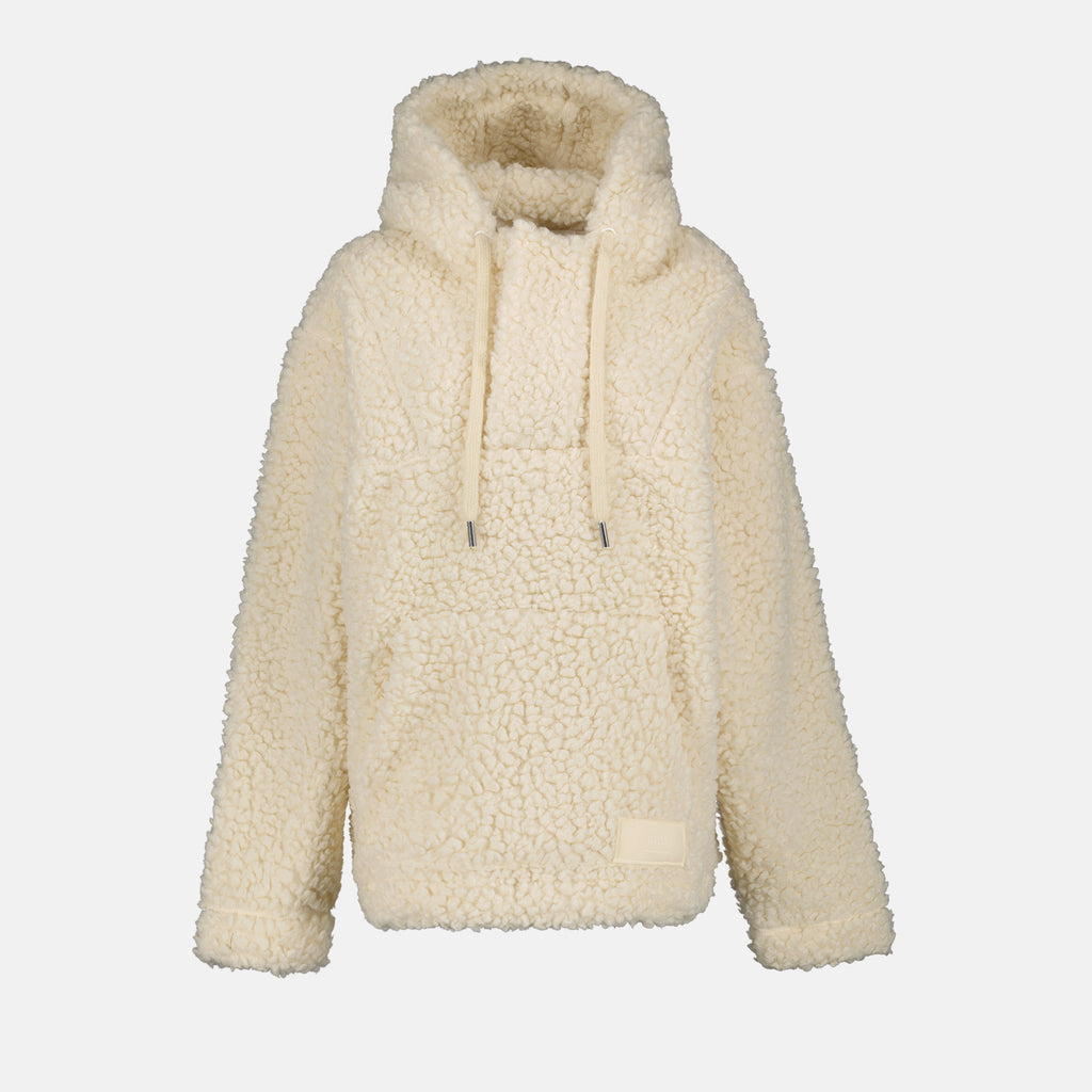 Sweatshirts Sweat à capuche étiquette Ami PARIS Beige Homme