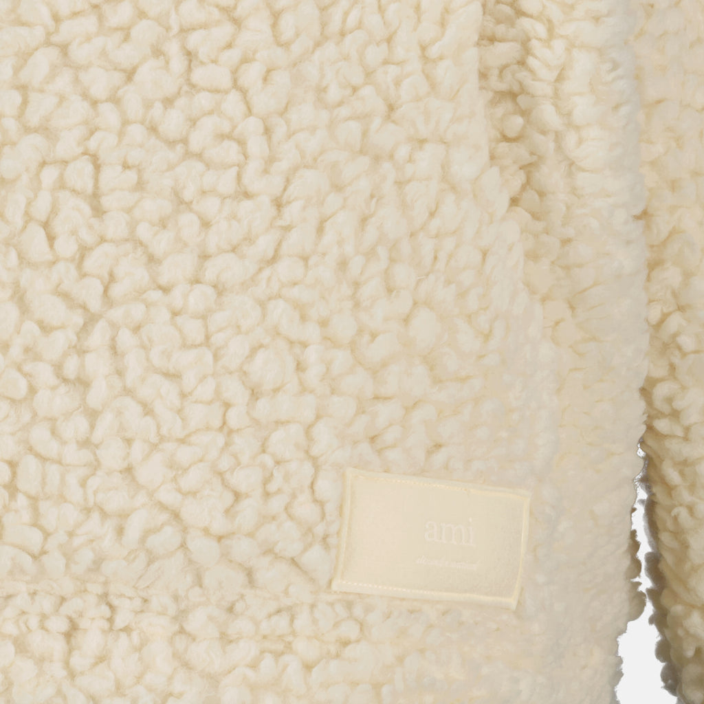 Sweatshirts Sweat à capuche étiquette Ami PARIS Beige Homme