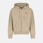 Sweatshirts Sweatshirt zippé Ami de Coeur Ami PARIS Beige Unisexe