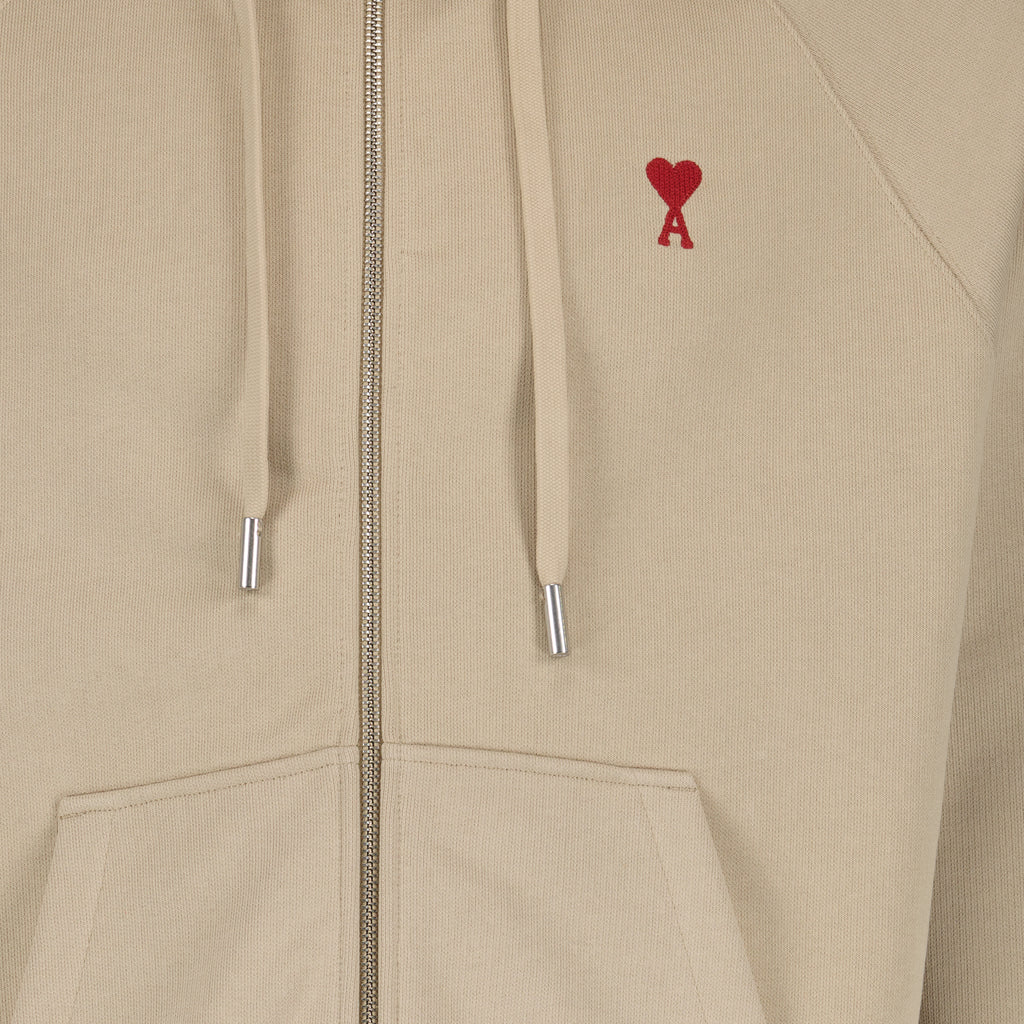 Sweatshirts Sweatshirt zippé Ami de Coeur Ami PARIS Beige Unisexe