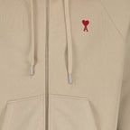 Sweatshirts Sweatshirt zippé Ami de Coeur Ami PARIS Beige Unisexe