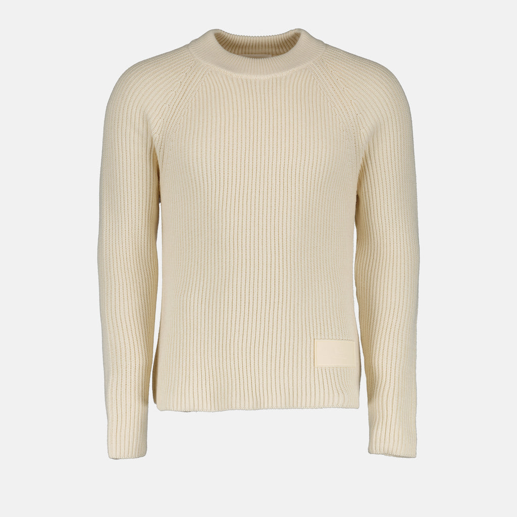 Maille Pull à étiquette Ami PARIS Beige Homme