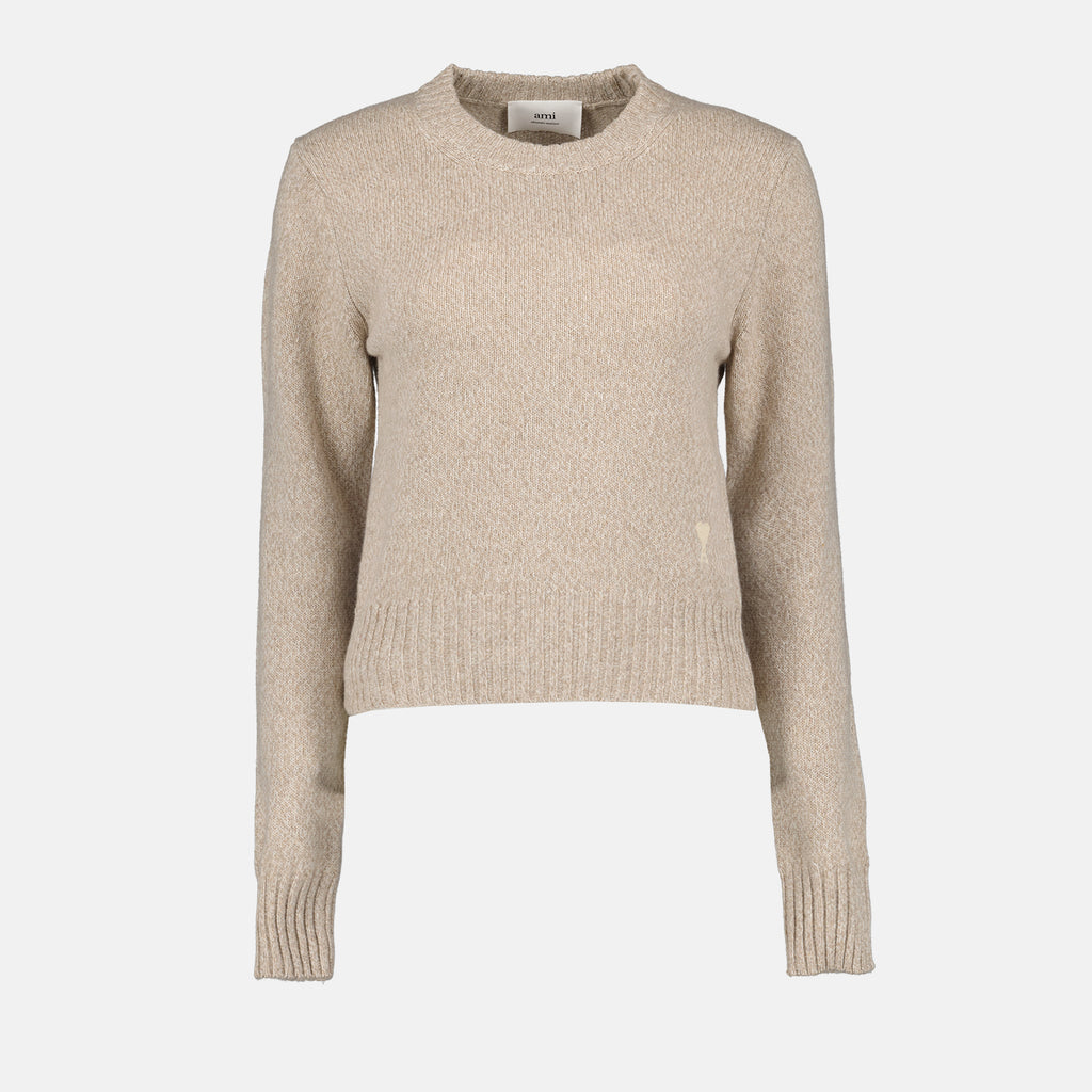 Maille Pull Ami de Coeur Ami PARIS Beige Femme