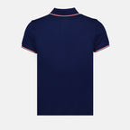 Polos Polo à logo et liseré Moncler Bleu Homme