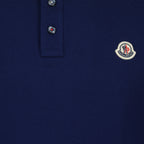 Polos Polo à logo et liseré Moncler Bleu Homme