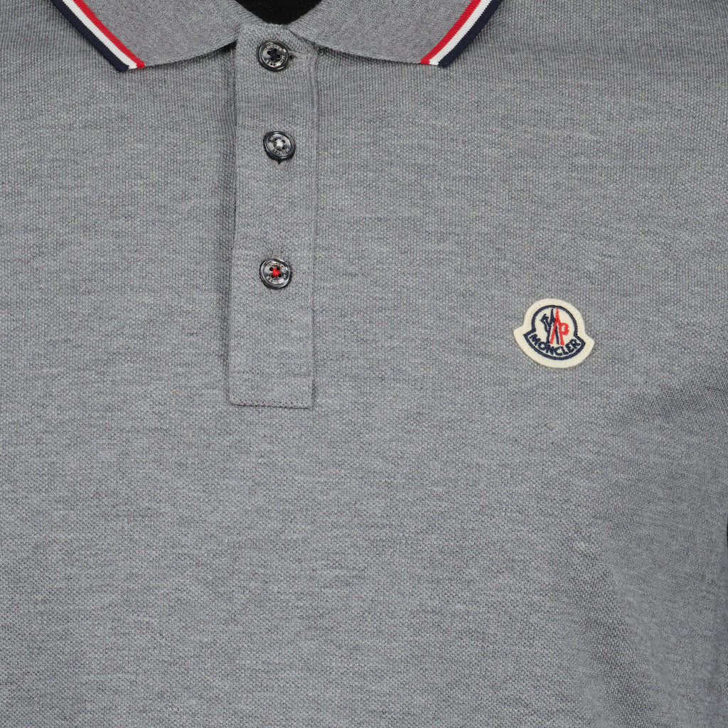 Polos Polo à manches longues Moncler Gris Homme