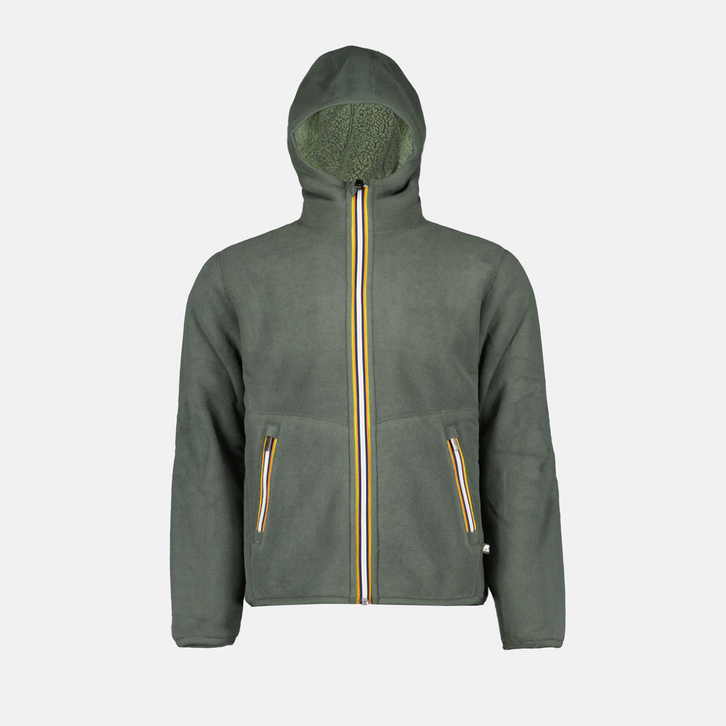 재킷 Veste Jacques Sherpa réversible K-Way 녹색 Homme