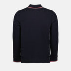 Polo shirts Long-sleeved polo shirt Moncler Blue Man