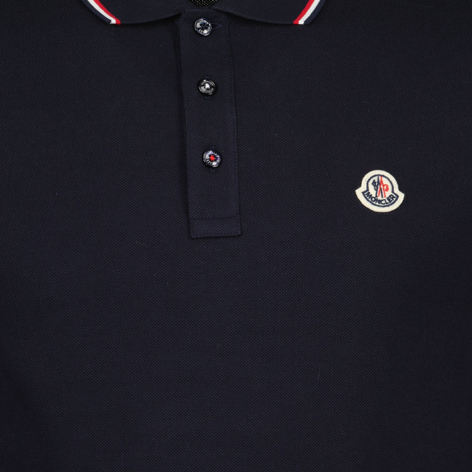 Polo shirts Long-sleeved polo shirt Moncler Blue Man