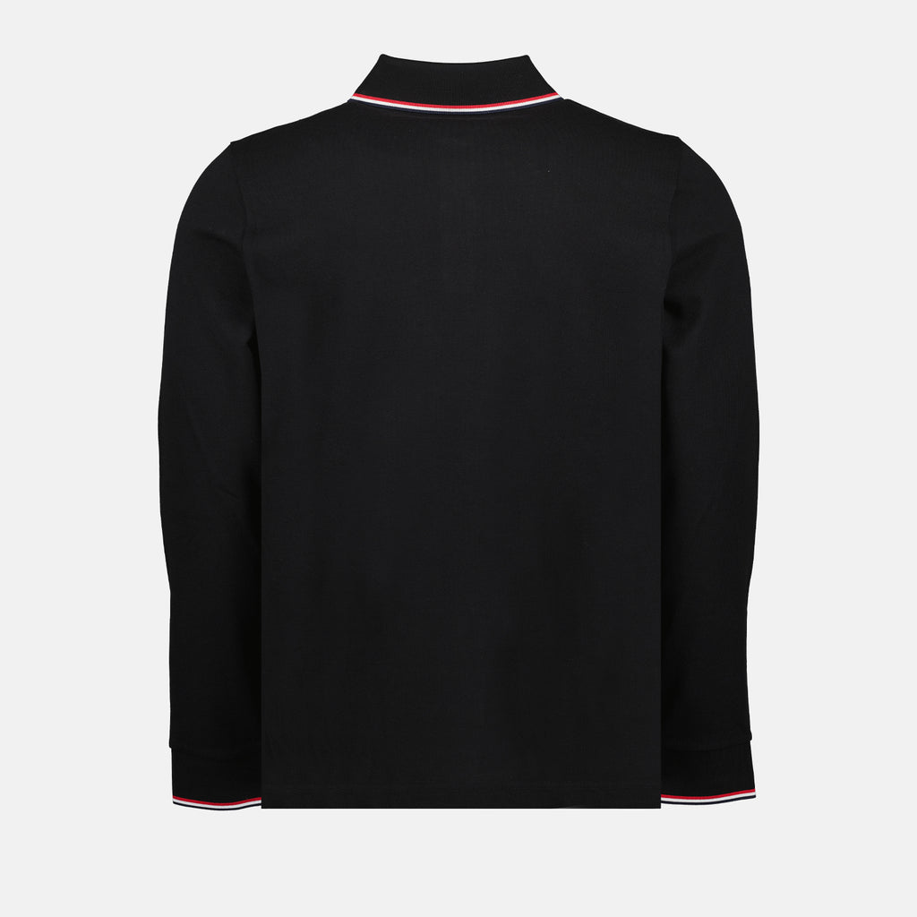 Polo shirts Long-sleeved polo shirt Moncler Black Man
