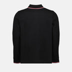 Polo shirts Long-sleeved polo shirt Moncler Black Man