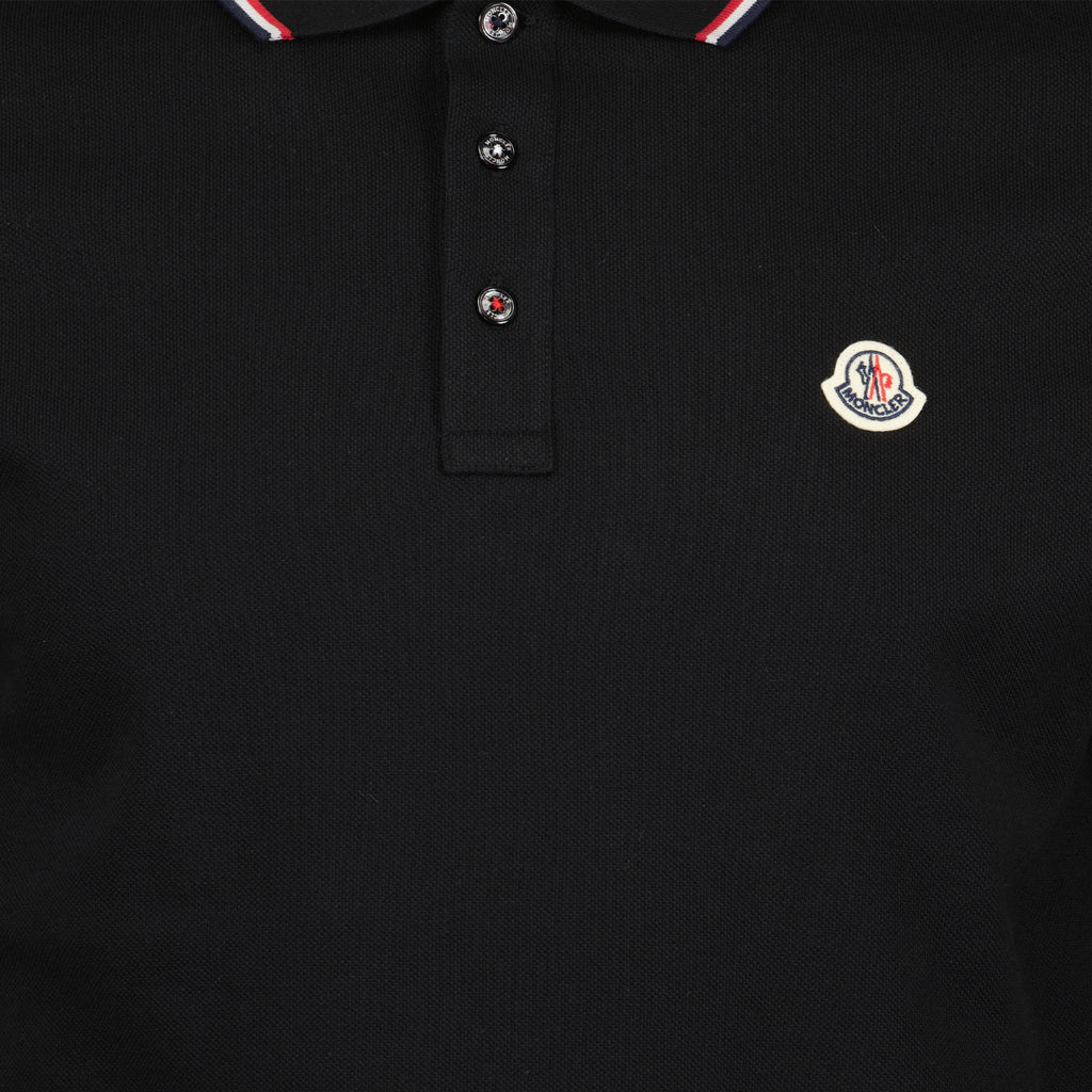 Polo shirts Long-sleeved polo shirt Moncler Black Man