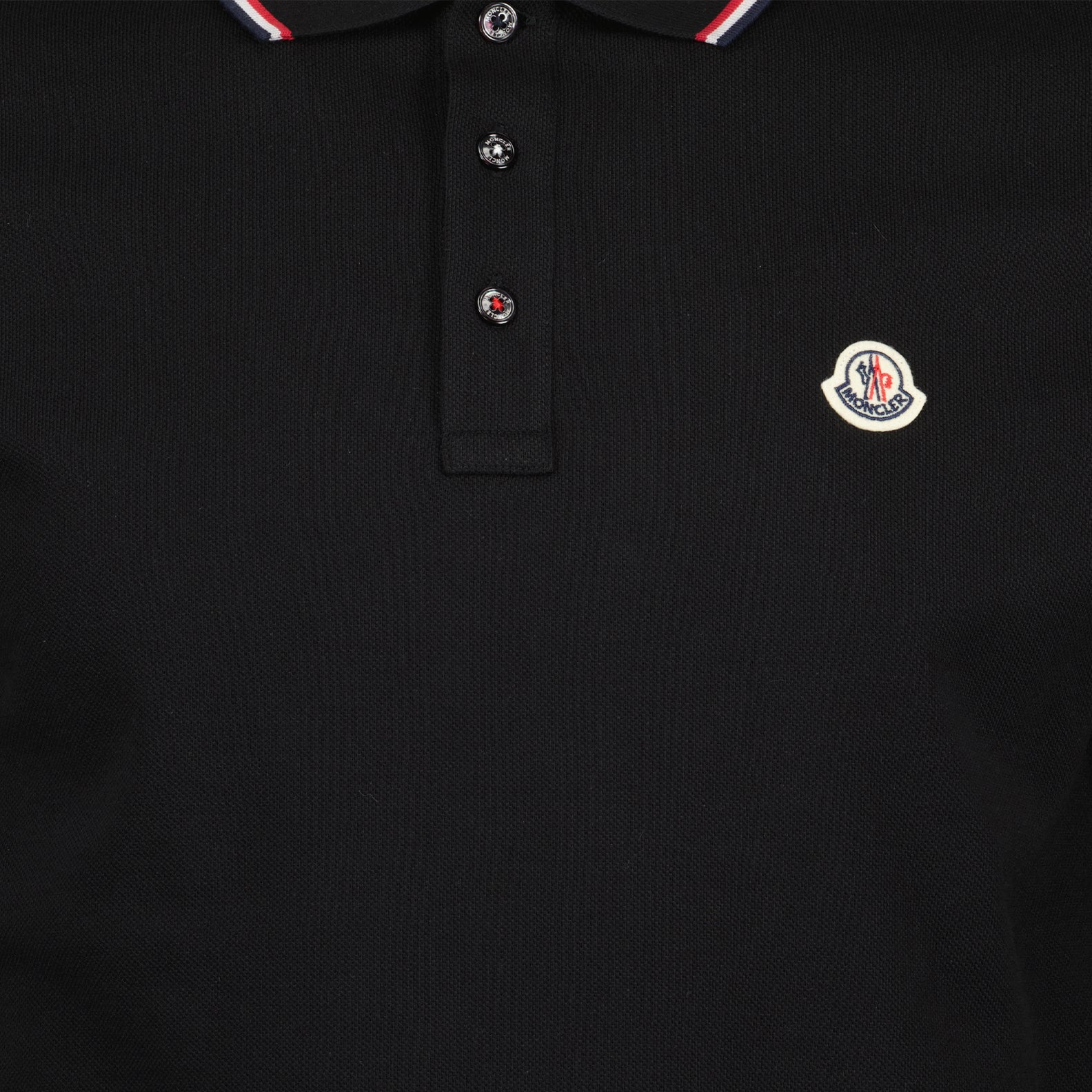 Polo shirts Long-sleeved polo shirt Moncler Black Man