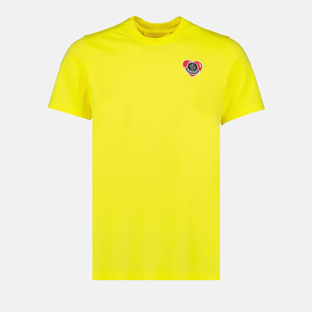T-shirt T-shirt à logo coeur Moncler Giallo Homme