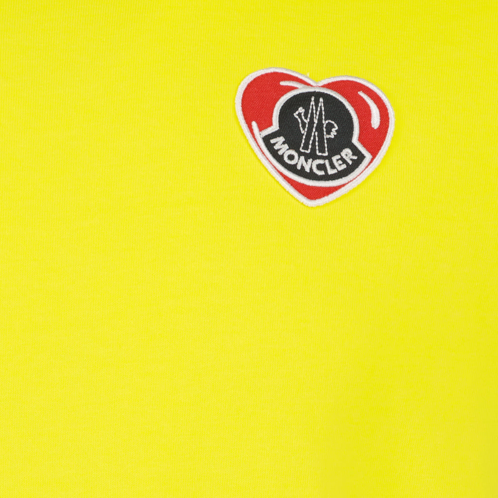 T-shirt T-shirt à logo coeur Moncler Giallo Homme