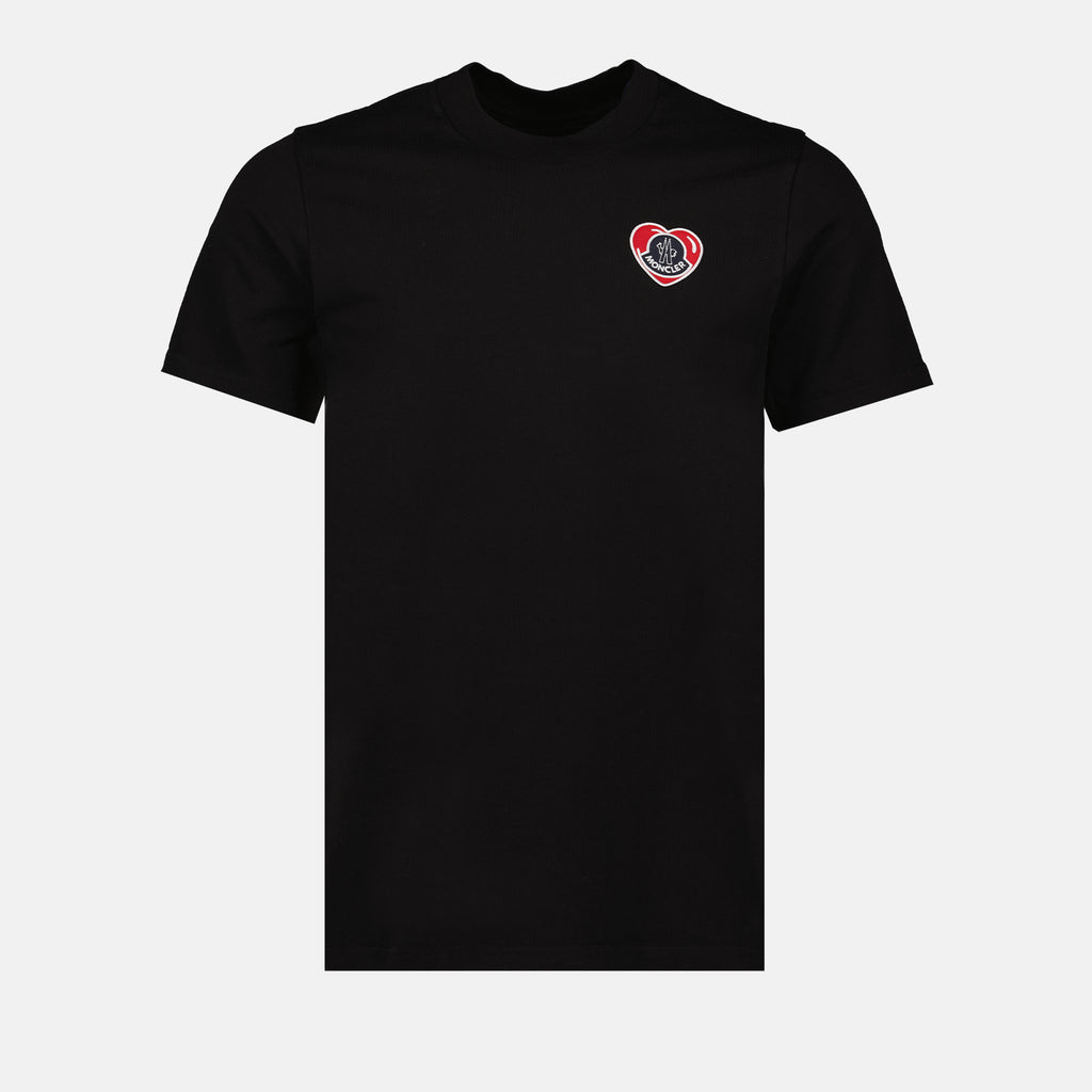 T-shirt T-shirt à logo coeur Moncler Nero Homme