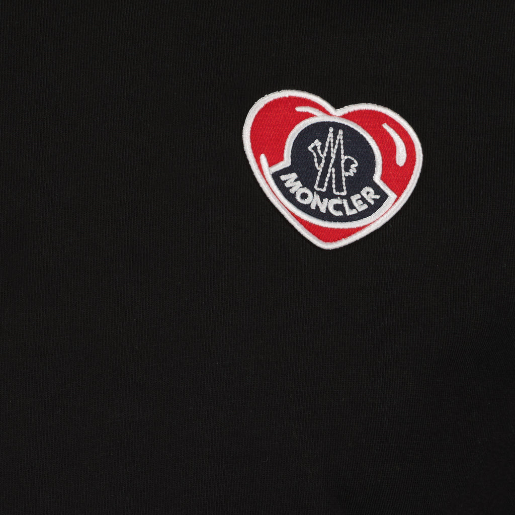 T-shirt T-shirt à logo coeur Moncler Nero Homme