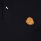 Polos Polo à logo en cuir Moncler Azul Homme