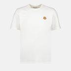 T-shirts T-shirt à logo en cuir Moncler Blanc Homme