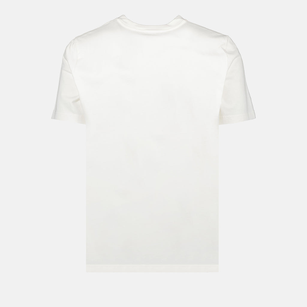 T-shirts T-shirt à logo en cuir Moncler Blanc Homme