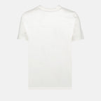T-shirts T-shirt à logo en cuir Moncler Blanc Homme