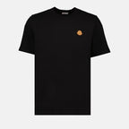 T-shirts Leather logo T-shirt Moncler Black Man