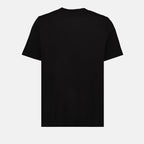 T-shirts Leather logo T-shirt Moncler Black Man