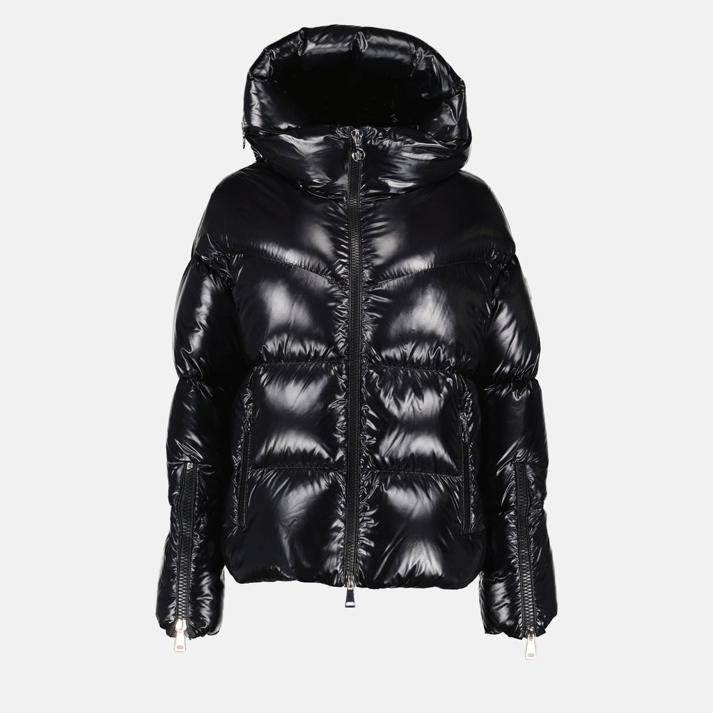 Manteaux Doudoune Huppe Moncler Noir Femme